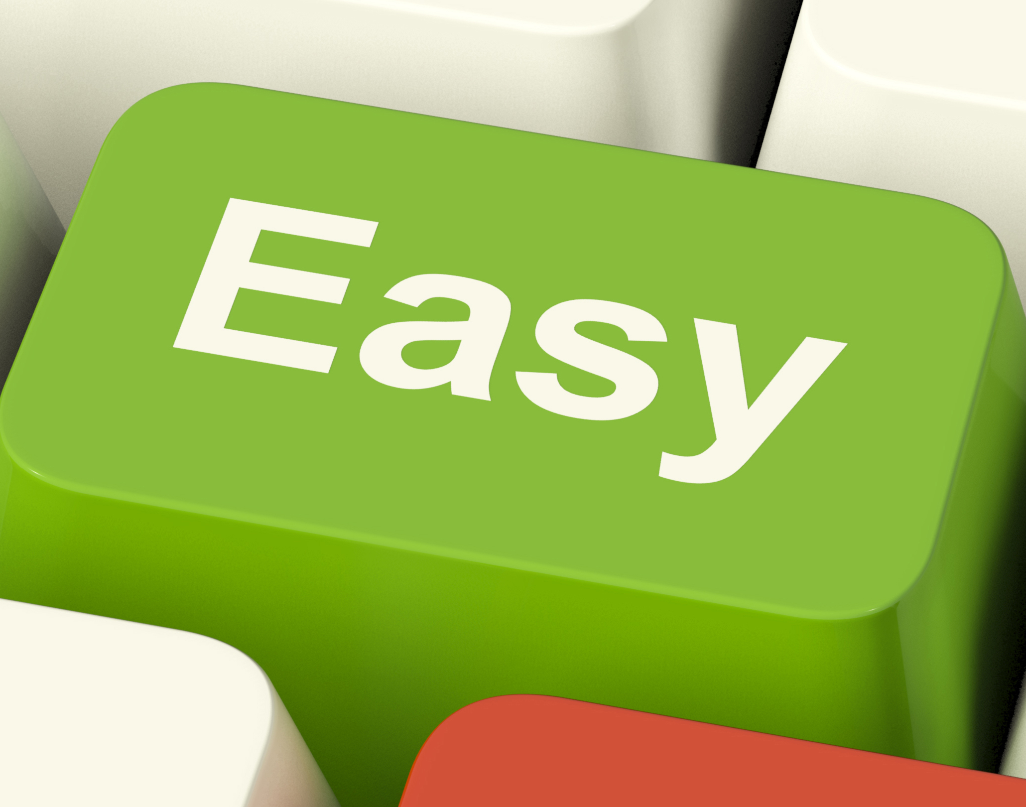 Hard Easy Computer Keys Showing The Choice Of Difficult Or Simple Way